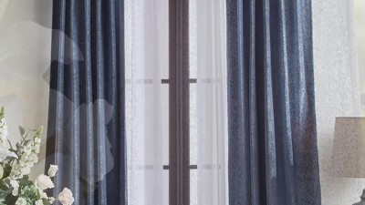 Natural Light-Filtering Polyester Back Tab Curtain Panels, 84"