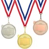Juvale 3-Piece Award Medals Set - Gold, Silver, Bronze Medals for Table Tennis - 4 of 4