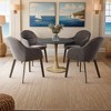 LeisureMod Bristol 27" Round Dining Table with MDF Top and Natural Wood Steel Pedestal Base for Modern Kitchen and Dining Room - 2 of 4