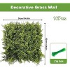 Coucheta 20"x20" Artificial Grass Wall Panels (Set of 6) - Realistic Greenery with Zip Ties, UV Protected for Indoor/Outdoor (Boxwood Green) - 2 of 4