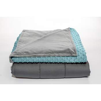 Quility 20lb Weighted Blanket with Soft Cover, 60"x80", Aqua