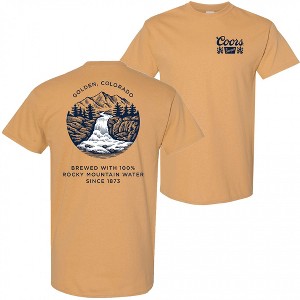 Adult Coors Banquet Waterfalls Front and Back Print Gold Colorway T-Shirt - 1 of 4