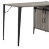 NicBex Home Office Desk L-Shaped Morden Writing Desk with Storage Cabinet, Sliding Barn Door, Wooden Desktop and Metal Legs for Study and Work - 4 of 4