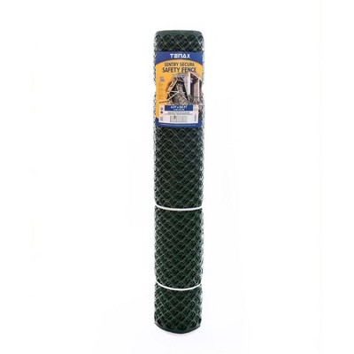 Tenax HDPE Plastic Lightweight Tear Resistant Mesh Sentry Secura Fence with Easy Installation for Building Sites and Roadworks, 4 x 50 Feet, Green