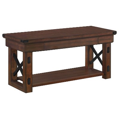 Hathaway Wood Veneer Entryway Bench Espresso - Room & Joy