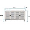 NicBex Retro Buffet Sideboard Cabinet Wooden Kitchen Storage Cabinet with 4 Doors,White - 3 of 4