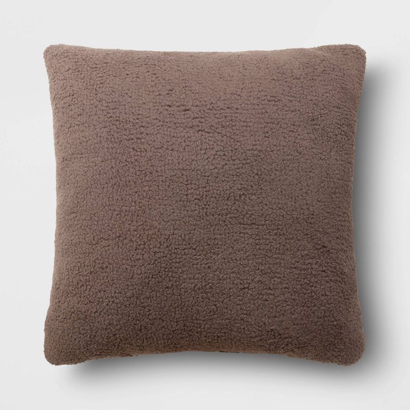 Faux Shearling Throw Pillow - Threshold™, 1 of 5