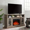 TIRAMISUBEST Classic TV Media Stand Modern Entertainment Console with 23" Fireplace Inset for TV Up to 65" - 2 of 4