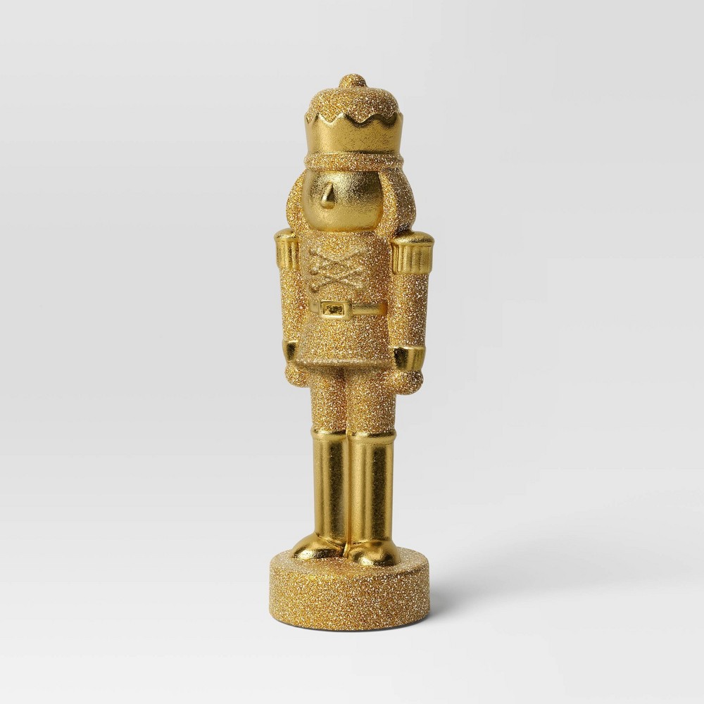 11.5" Christmas Gold Nutcracker with Glittered Finish - Wondershop™