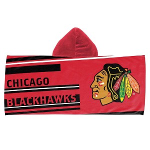 22"x51" NHL Chicago Blackhawks Youth Hooded Beach Towel - 1 of 3