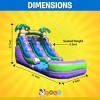 Pogo Bounce House Crossover Kids Inflatable Water Slide, Purple Marble with Blower, 12 ft - 3 of 4
