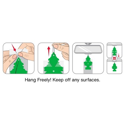 Little Trees Black Ice Air Freshener 6pk: Car Scent Paper Fresheners, Disposable Non-Powered, 6 Pack, 6 of 7