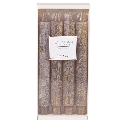 Sullivans Vance Kitira Timber Taper Set of 4 Candles