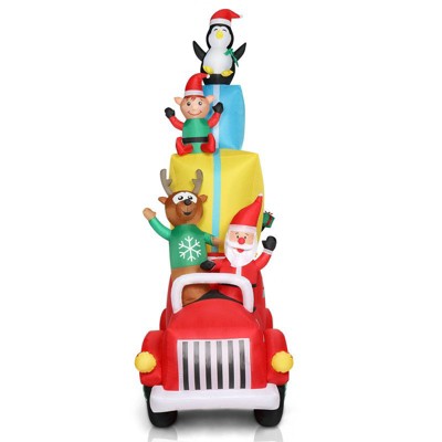 Karl Home Lighted Santa Claus Driving With Gifts Christmas Inflatable Decoration