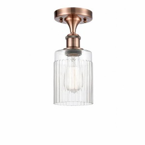 Hadley - 1 Light Semi-Flush Mount In Art Deco Style-13 Inches Tall and 4.5 Inches Wide - 1 of 1