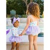 RuffleButts Girls UPF50+ Tulle Skirted One Piece - 4 of 4