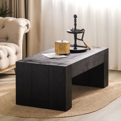 NicBex Rustic Farmhouse Rectangle Wood Coffee Table Center Table for Apartment Living Room