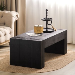 NicBex Rustic Farmhouse Rectangle Wood Coffee Table Center Table for Apartment Living Room - 1 of 4