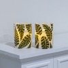 LumaBase Battery-Operated LED Glass Candles with Flickering Flame, Ferns - Set of 2 - 4 of 4