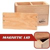 Monster Wooden Double Deck Box- Premium Holds 250 Sleeved Cards- Compatible with Yugioh, Magic The Gathering, Sport Cards Trading Game, Gift - 3 of 4