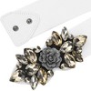 INSPIRE CHIC Women's Elastic Stretchy Vintage Elegant Rose Flower Rhinestone Belt - 3 of 4