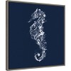 Amanti Art Floral seahorse by Teis Albers Canvas Wall Art Print Framed 22 x 22-in. - 3 of 4