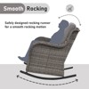 Gymojoy Outdoor Rocking Chair Rattan Rocker Chairs with Cushion - 4 of 4