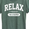 Women's - Instant Message - Relax I'm A Nurse Short Sleeve Graphic T-Shirt - 2 of 4