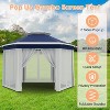 Jojoka 13x13FT Pop Up Gazebo Screen Tent,Hexagonal Instant Gazebo with Mosquito Netting,6 Sided Sun Shelter with Mesh Netting - 3 of 4