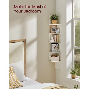 VASAGLE Corner Shelf, 5-Tier Floating Wall Shelf Plant Shelf - 1 of 4