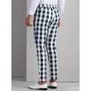 Lars Amadeus Men's Regular Fit Flat Front Contrast Color Business Gingham Pants - 3 of 4