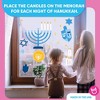 Big Dot of Happiness Hanukkah Window Clings, Reusable Jewish Holiday Window Sticker Decor, Interactive Chanukah Menorah Candle Decals Static Clings - 2 of 4