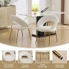 CAVINAS Modern Velvet Dining Chair with Gold Metal Legs, Dining Room Chair with Ergonomic Backrest - 2 of 4
