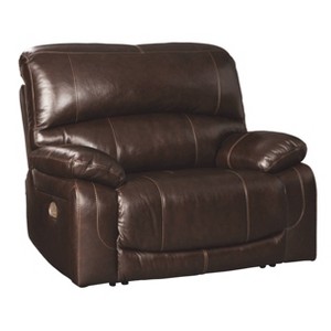 Hallstrung Power Recliner with Adjustable Headrest Chocolate Brown - Signature Design by Ashley