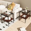 CAVINAS Coffee Tables for Living Room 38.6" Modern Rectangle Coffee Table End Tables with Clear Tempered Glass Top and MDF Layer - 4 of 4