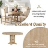 Okak Farmhouse Round Extendable Dining Table Kitchen Table with 16"/14" Leaf for 4 to 6 for Dining Room - 3 of 4