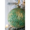 Gulches 5 in Green Shatterproof Glitter Painted Glass Christmas Ball Ornaments 4-Pack - 2 of 4