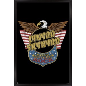 Trends International Lynyrd Skynyrd - Eagle Support Badge Framed Wall Poster Prints - 1 of 4