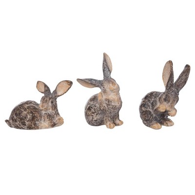 Transpac Resin Playful Bunnies Set Of 3 Home Decorations Spring : Target