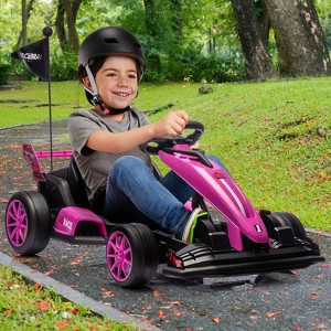 Ride On Go Kart for Kids, 24V 7Ah Battery Two 200W Motors, 7.5MPH Fast Drifting Circling Car, Stretchable Length Electric Ride Toy - 1 of 4