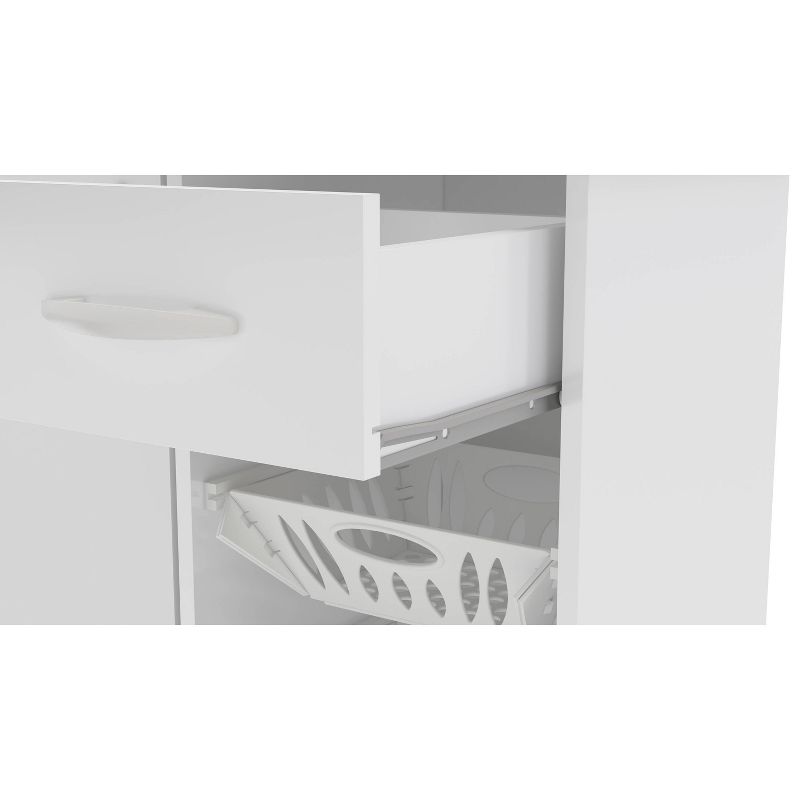 Compact Fruit Cabinet with 3 Baskets White - Polifurniture, 3 of 9