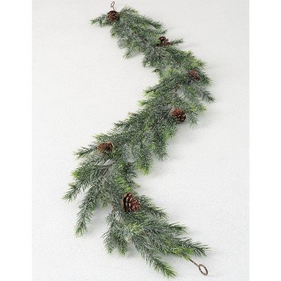 Sullivans Artificial Arrowhead Alpine and Cone Garland 66"L Green