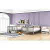 Full over Full Bunk Bed with Ladder for Bedroom, Guest Room Furniture-White - 2 of 4