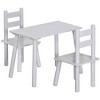 Qaba Kids Wooden Table and Chair Activity Set for Arts, Crafts, Dinning, and Reading for Toddlers Age 2 to 5 - 4 of 4
