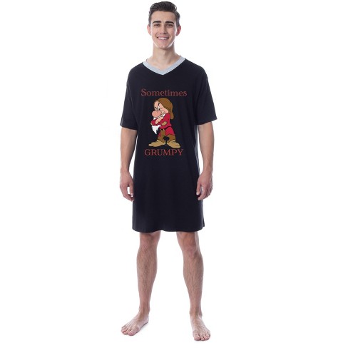 Disney Mens' Grumpy Snow White And The Seven Dwarfs Sleep Pajama Shirt :  Target