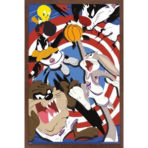 Trends International Looney Tunes: Space Jam - Court Framed Wall Poster Prints - 1 of 4
