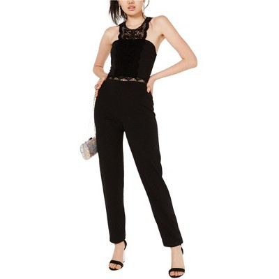 City Studio Womens Crochet Jumpsuit, Black, 11
