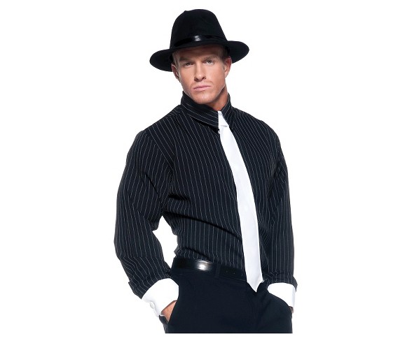 Men's Gangster Shirt Striped Standard Costume One Size