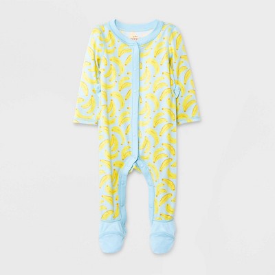 Image of Baby Adaptive Pajama Romper - Cat & Jack™ Blue 6-9M