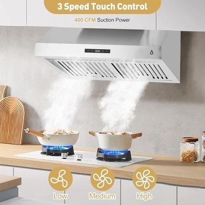 30 Inch Stainless Steel Under Cabinet Range Hood with Touch Control